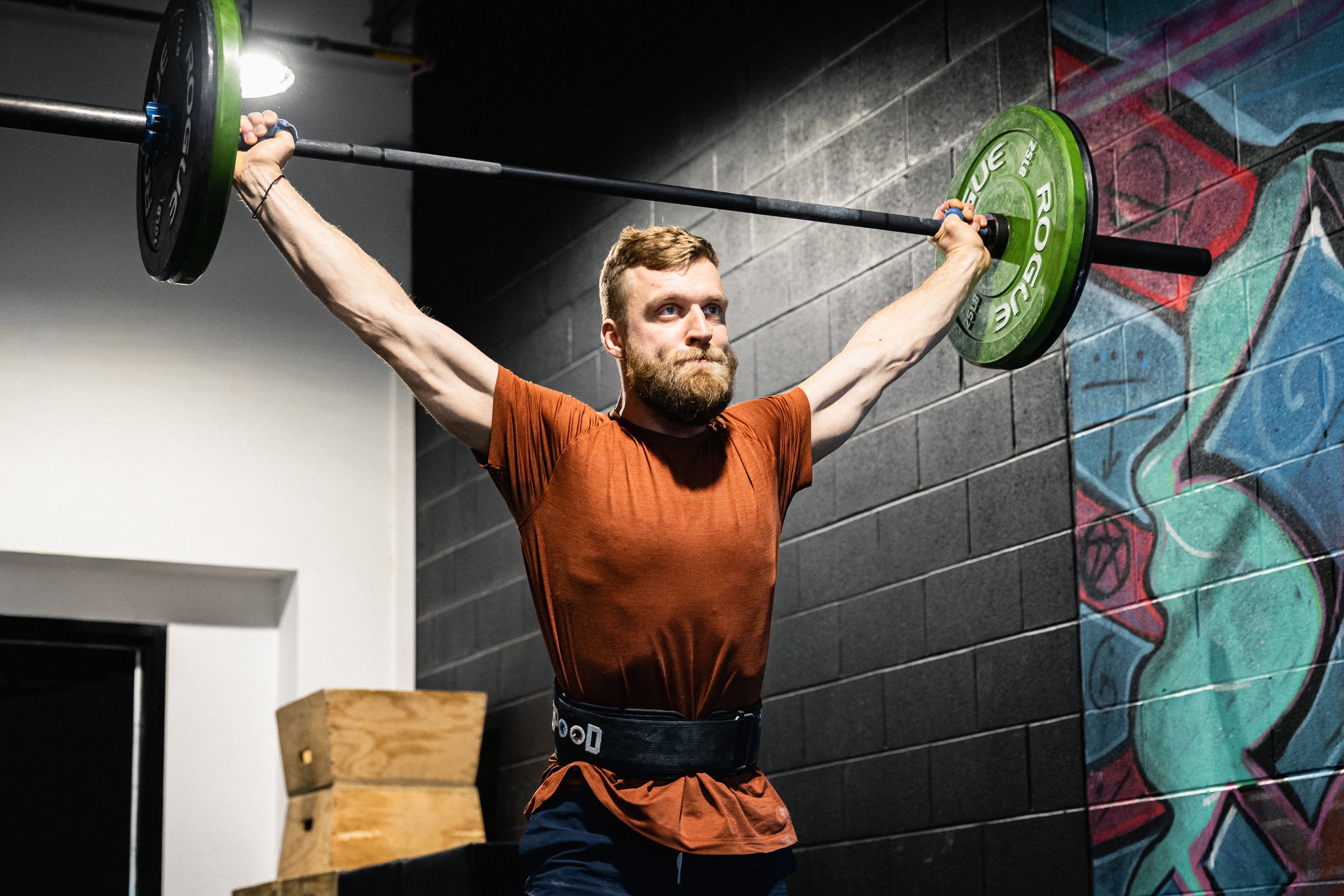 Functional fitness training with a barbell
